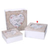 Scatola Quadrata Media In Legno Con Decorazione Cuore